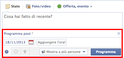 programmazione di facebook